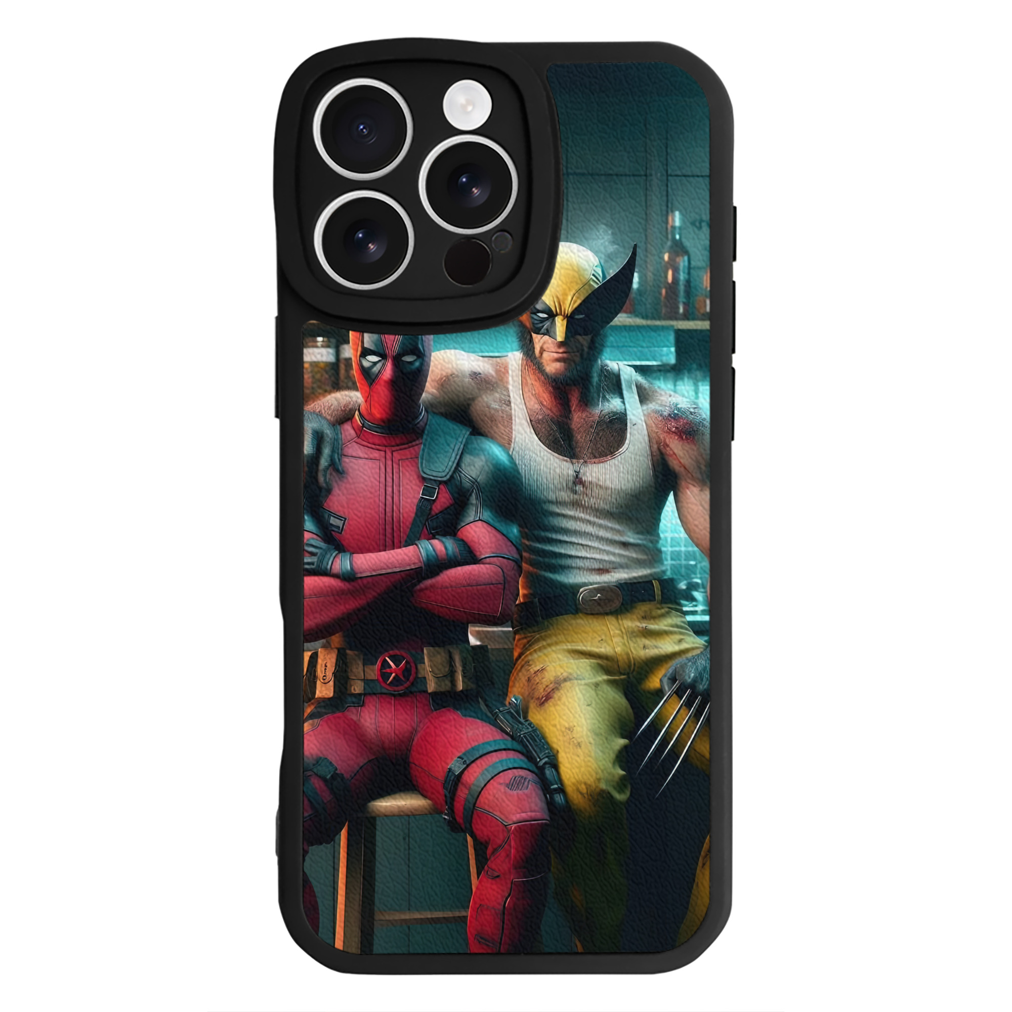 （画像用） Deadpool デッドプール 【iPhone 16シリーズ対応】シリコンスマホケース（レザー調） 材質：シリコン